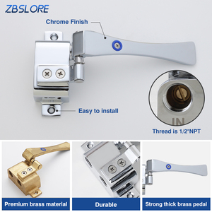 Lưu Vực Vòi Vòi Đồng Chất Liệu Brass Van Lõi Đầu Gối Vòi Van Sàn Gắn Bàn Đạp Hoạt Động Vòi Nước Cho Y Tế Sử Dụng - Product Image 4