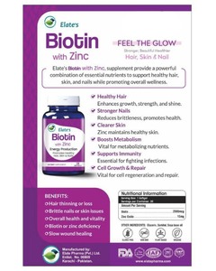 Cápsulas de Gel Suave con Suplemento de Biotina y Zinc |   Vitamina B7 para el Crecimiento del Cabello, Fortalecimiento de Uñas y Salud de la Piel, 30 Cápsulas Blandas - Product Image 5