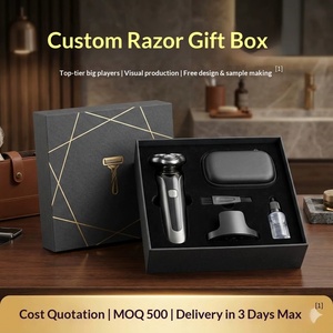 Custom Hot Stamped <b>White</b> Cardboard Razor <b>Gift</b> <b>Box</b> with Lid, Factory Direct, Small Batch & Fast Prototyping - Product Image 4