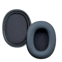 Bantalan Telinga Pengganti Untuk Headphone Nirkabel Skullcandy Hesh 360 Hesh 540 ANC Kulit Protein Hitam Grosir Suku Cadang Perbaikan