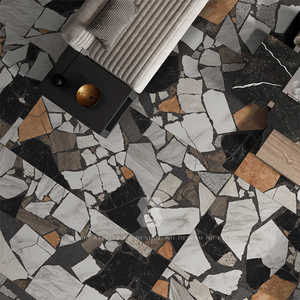 Azulejo de Porcelana con Acabado Mate, Efecto Mármol, Aspecto de Piedra Agrietada, para Terraza de Villa, Restaurante, Cadena de Tiendas, Club, Decoración de Estilo Vintage - Product Image 4