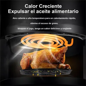 Friggitrici ad aria intelligente 8L grande capacità per uso domestico multifunzionale <span class=keywords><strong>Smart</strong></span> Oil-free senza fumo AirFryers forno elettrico 220V - Product Image 2