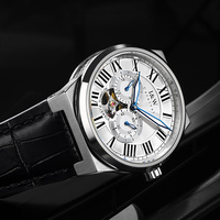 Montre automatique mécanique de luxe pour hommes cadran 42mm fonction lumineuse verre de haute qualité cuir 20mm conception de plongée à la mode