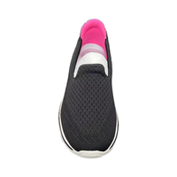 Chaussures plates minimalistes pour femmes, chaussures modernes à la mode avec empeigne en PU et tissu et semelle extérieure en EVA, chaussures confortables