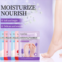 Masque exfoliant pour les mains et les pieds au lait de chèvre, à la nicotinamide, à la rose et à la lavande Sadoer