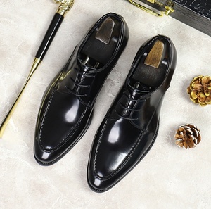 Chaussures habillées Oxford en cuir de vache véritable de haute qualité, imperméables, pour hommes, pour le bureau, les occasions formelles, confortables, pour mariage - Product Image 5