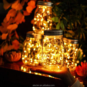12Pcs <b>Solar</b> Mason Jar Lid <b>Lights</b> 30LED Copper Wire <b>String</b> <b>Light</b> Waterproof <b>Solar</b> Auto On‑Off Outdoor Garden Decoration - Product Image 2