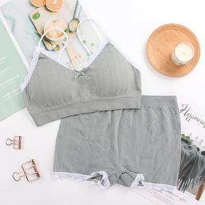 Conjunto Deportivo de 2 Piezas para Mujer, Top Deportivo Transpirable sin Costuras con Encaje y Cintura Alta, para Gimnasio, Yoga - Product Image 3