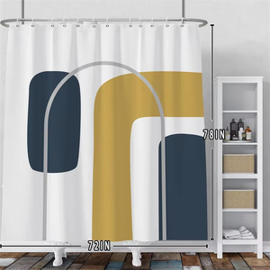 Bohême <span class=keywords><strong>rideau</strong></span> de douche couleur bloc gris arc maison hôtel <span class=keywords><strong>baignoire</strong></span> salle de bain décor <span class=keywords><strong>tissu</strong></span> imperméable lavable imprimé <span class=keywords><strong>rideau</strong></span> de douche - Product Image 3