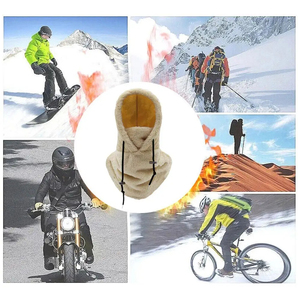Chapeaux d'hiver pour hommes et femmes, chapeaux chauds à la mode, chapeaux balaclava imperméables, écharpes chaudes à capuche pour la randonnée - Product Image 4