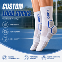 Chaussettes mi-mollet en coton avec logo personnalisé pour le sport, athlétiques, unisexes, anti-transpiration, en coton tricoté, design gratuit pour les activités sportives
