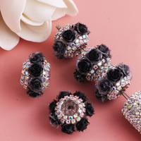 22mm Gemengde Kleur Strass Hars Decoratie Onderdelen, 3D Bloemen Accessoires voor Penmaken