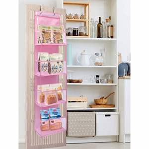 Hot Sale 1pc 4 Layer Over Door Hanging Organizer Wall Large Capacity Mesh Holder Clear Pockets Hanging Storage <b>Bag</b> for Home - Product Image 2