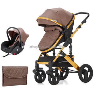 Cochecito de bebé de alta gama con estructura de aluminio, certificado EN 1888, estilo 3 en 1 para recién nacidos, cochecito de viaje. - Product Image 2