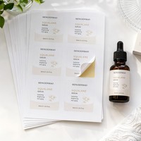 Etiquetas Adhesivas de PVC Personalizadas para Cosméticos con Aceites Esenciales, Etiquetas Impermeables para Botellas de Perfume de Vidrio, Logotipo de Marca Personalizado
