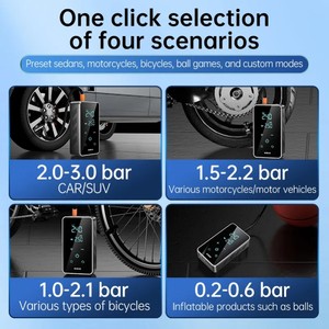 Gonfleur de pneus sans fil 150 PSI avec écran numérique intégral, <span class=keywords><strong>compresseur</strong></span> d'air portable sans fil avec arrêt automatique - Product Image 2
