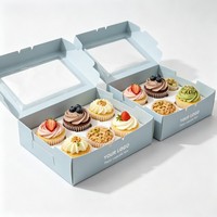 Boîte d'emballage pour sushi, cupcakes, biscuits, pain, beignets, desserts, impression en usine, recyclable, vente en gros, personnalisation, boîte en papier de qualité alimentaire