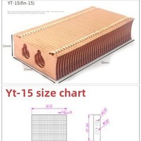 Radiateurs à ailettes en cuivre pur YT-11 violet pour carte graphique d'ordinateur portable, longueur personnalisable