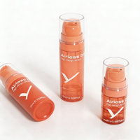 Flacon pompe sans air en PP prêt pour le voyage, 5 ml, 10 ml, 15 ml, pour crème, lotion, gel pour les yeux, crème solaire, crème de nuit, lotion pour les mains