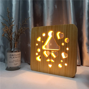 Đèn Led 3d Bằng Gỗ Đặc Phong Cách Mặt Trăng Eid Al-fitr Đèn Ngủ Ấm Áp Trang Trí Cạnh Giường Phòng Khách Đồ Chơi Trẻ Em - Product Image 6