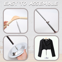 Support d'épaule flexible support de cintre d'affichage de t-shirt réglable support de vêtements suspendu portable porte-manteau de vêtement