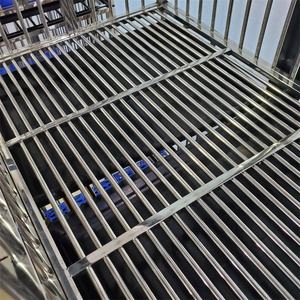 Çift katmanlı özelleştirilebilir katlanabilir kafes köpek tekerlekler ile ev gibi paslanmaz çelik köpek kulübesi kafesleri metal xxl - Product Image 6