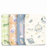Casing Kindle E-reader Anak Custom Print, Anti Benturan, Bahan PU, Penutup Magnetik, Tali Pegangan untuk Ukuran 6.8 Inch
