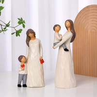 Woonkamer tv-meubels en verfijnde creatieve bruiloft- en zakelijke geschenken, warme hars familiefiguurtjes ornamenten