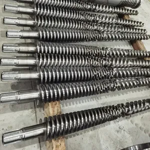 Conical Twin Screw Plastic Tube Extrusion 65/132 conical twin screw cylinder Screw Barrel for pvc pp wpc