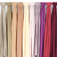 Foulard musulman FRC en jersey extensible, hijab en jersey modal extensible 4 directions, foulard pour femme, hijab opaque antidérapant, châle doux