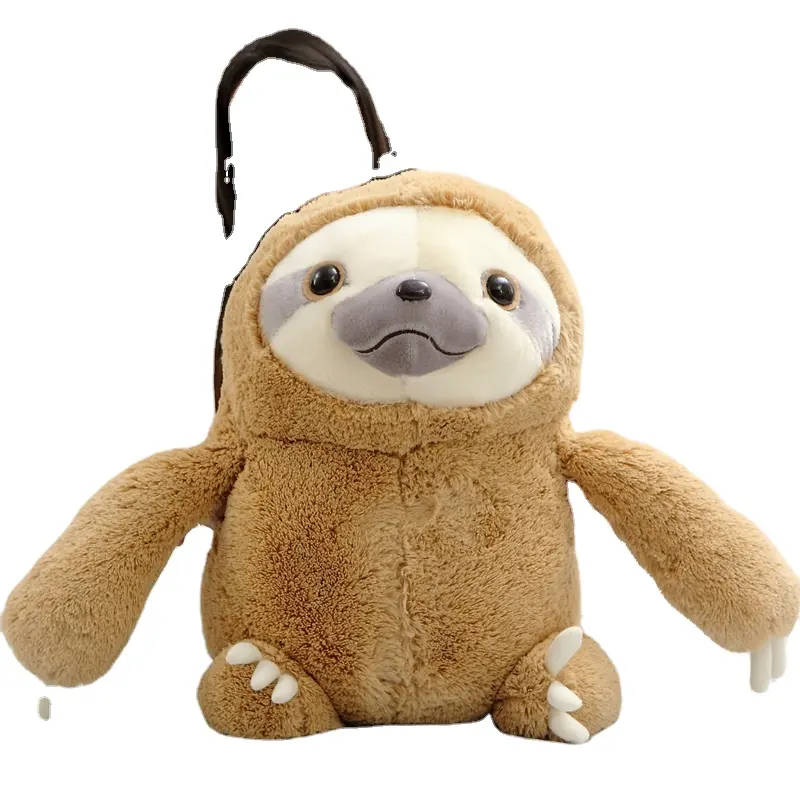 40/50/70cm high quality custom cute lifelike plush animals tree sloth stuffed plush sloth with sharp toes of hands&feet