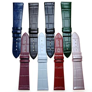 12 13 14 15 16 17 18 19 20 21 22mm good quality smooth plain leather watch band watch strap