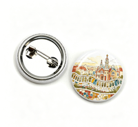 Pembuat Magnet Badge Pin Bulat Promosi 37mm Custom Logo
