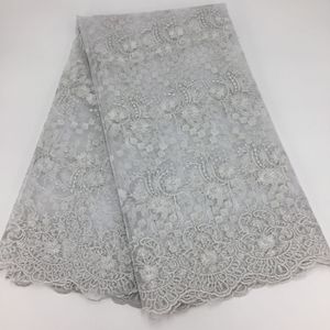 2022 tissu de Voile de luxe avec perles de broderie Chantilly pour la dentelle africaine française de mariée brodée suisse pour le mariage des femmes <span class=keywords><strong>Dr</strong></span> - Product Image 6