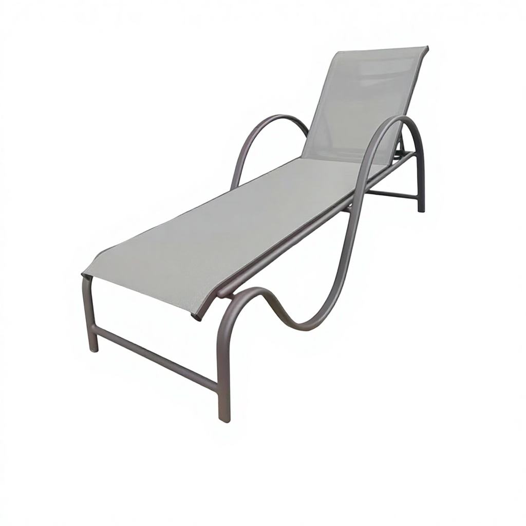 Type A wave mesh recliner bed [dark coffee frame] - in stock