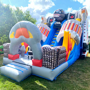 Tobogán inflable gigante comercial, castillo inflable para niños, combo inflable con tobogán de aire para fiestas al aire libre - Product Image 1