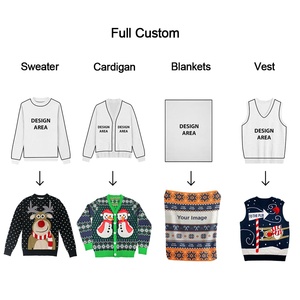 Nhà Máy OEM Vui Xấu Xí Xmas Áo Len Cho Nam Giới Tùy Chỉnh Jacquard Đan Với Logo Hỗ Trợ Tái Chế Sợi Fama Chứng Nhận Cung Cấp - Product Image 5