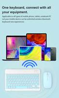 Set Keyboard dan Mouse Nirkabel Plastik ABS Ultra Ringan untuk Tablet, Smartphone, dan Notebook