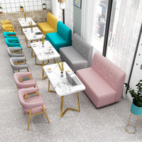 Muebles para Restaurante de Comida Rápida, Pizza, España, Tapicería para Cafetería, Banqueta, Mesa y Banco para Restaurante, Asientos de Sofá