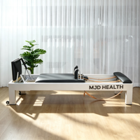 Máquina de Ejercicio Pilates Reformer Comercial Personalizada, Portátil, Ajustable, de Aluminio Gris, para la Salud Física