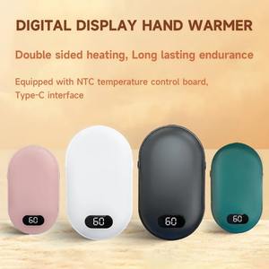 <span class=keywords><strong>Banque</strong></span> d'énergie portable pour chauffe-mains 2 en 1 USB rechargeable Chauffe-mains d'hiver Mini chauffage électrique de poche avec affichage numérique - Product Image 2