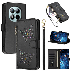 Étui de téléphone en cuir à fermeture éclair papillon pour Xiaomi Redmi Note 15 Pro Plus 14 Pro+ 13 4G <span class=keywords><strong>14S</strong></span> 5G, housse magnétique avec porte-cartes - Product Image 5