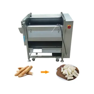 Máquina de descascar automática de batata, taro cassava, máquina de descascar com gengibre fresco