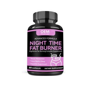 女性用夜間脂肪バーナーカプセル,天然代謝ブースター,食欲抑制剤 & 睡眠補助サポート - Product Image 1