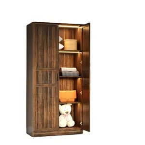 Meubles de chambre à coucher en bois MDF, Armoire Simple/Armoire avec lumières LED