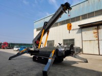 Mini-grue araignée de chantier de 12 tonnes, type chenille, télescopique, avec système de protection de sécurité