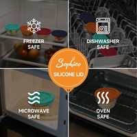 Couvercle de tasse à café en silicone étanche pour tasse en verre-produits en caoutchouc durables