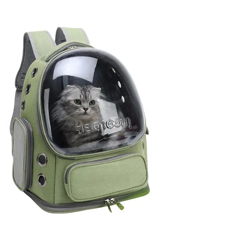 Zaino per animali domestici per astronauta trasparente borsa per il trasporto di cuccioli di gatto traspirante per gattino borse da esterno Capsule spaziali per gatti