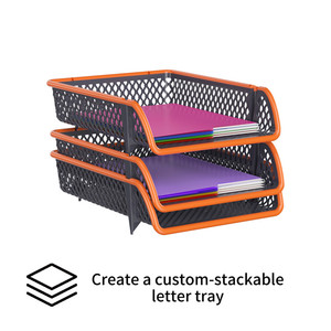 Bán Buôn Lưới 3 Khay Tài Liệu Bàn Nhựa Tập Tin Khay Tổ Chức - Product Image 3