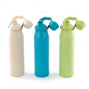 Botella DE AGUA DE ACERO INOXIDABLE duradera, aislamiento a prueba de fugas, mango portátil resistente para uso diario, vaso para beber frío y caliente - Product Image 1